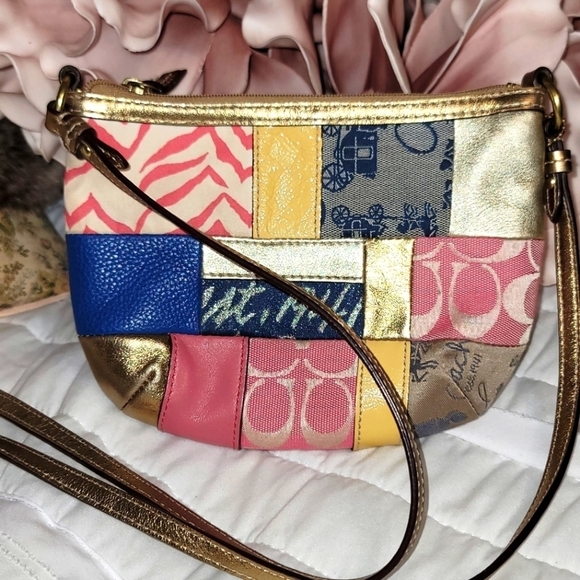 Coach Handbags - Coach Patchwork Swing Bag